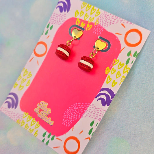 *DISCONTINUED* Red Macaron Mini Dangles