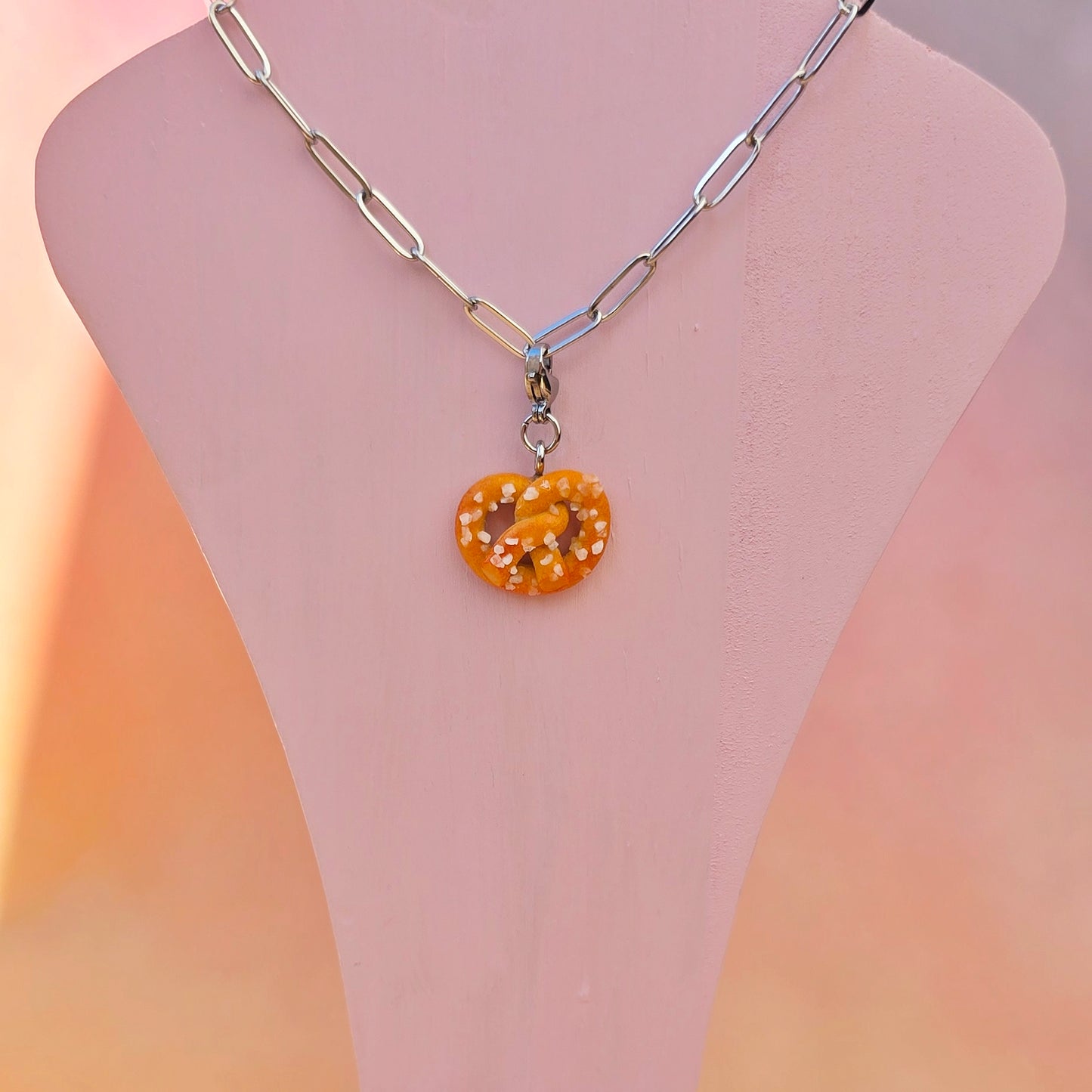 Pretzel Necklace Charm (Charm Only)