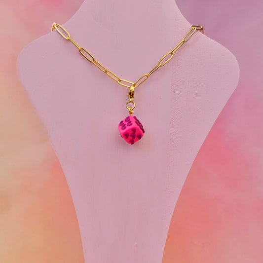 Heart Dice Necklace Charm (Charm Only)