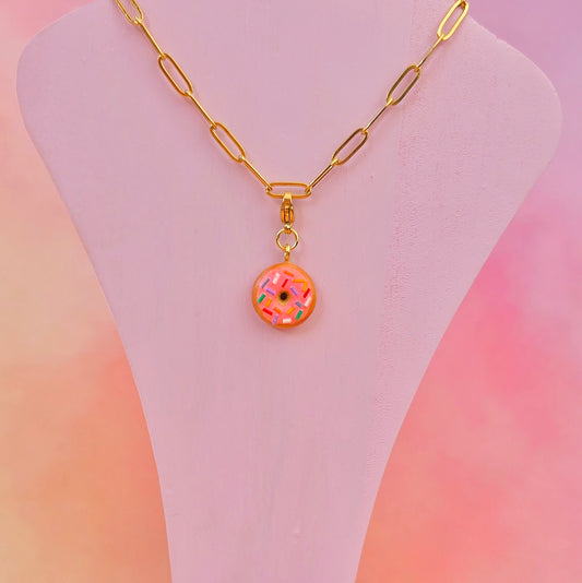 Pink Doughnut Necklace Charm LIMITED EDITION (Charm Only)