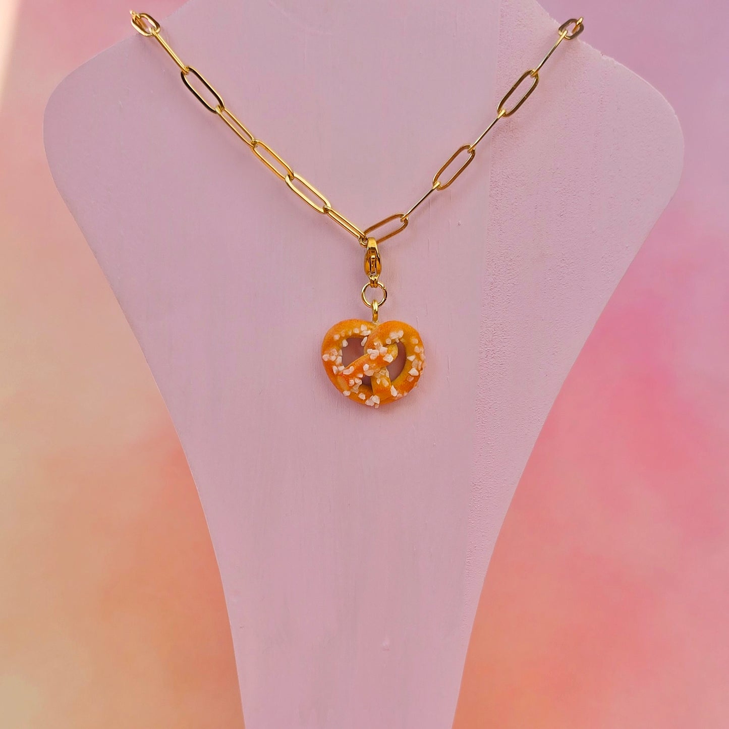 Pretzel Necklace Charm (Charm Only)