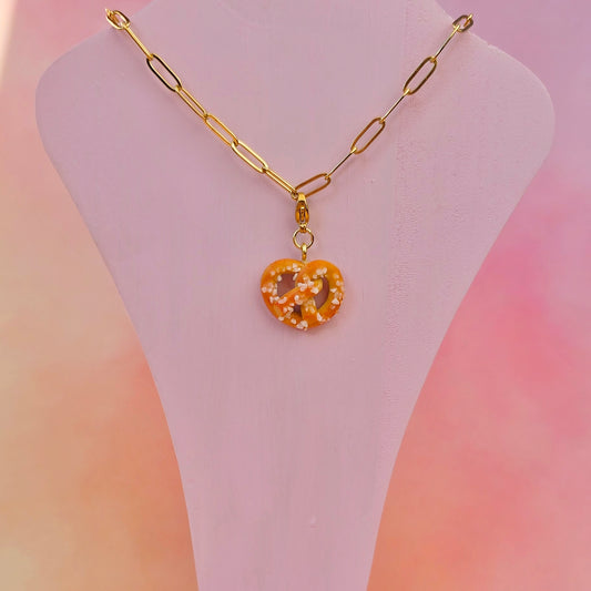 Pretzel Necklace Charm (Charm Only)