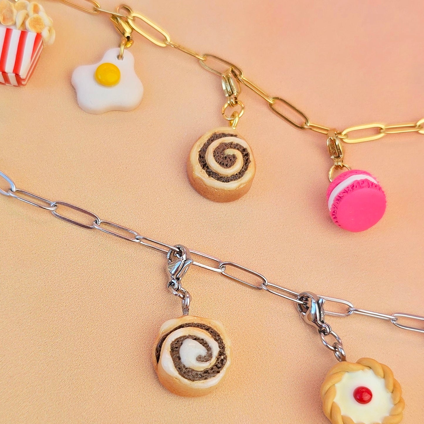 Cinnamon Roll Necklace Charm (Charm Only)
