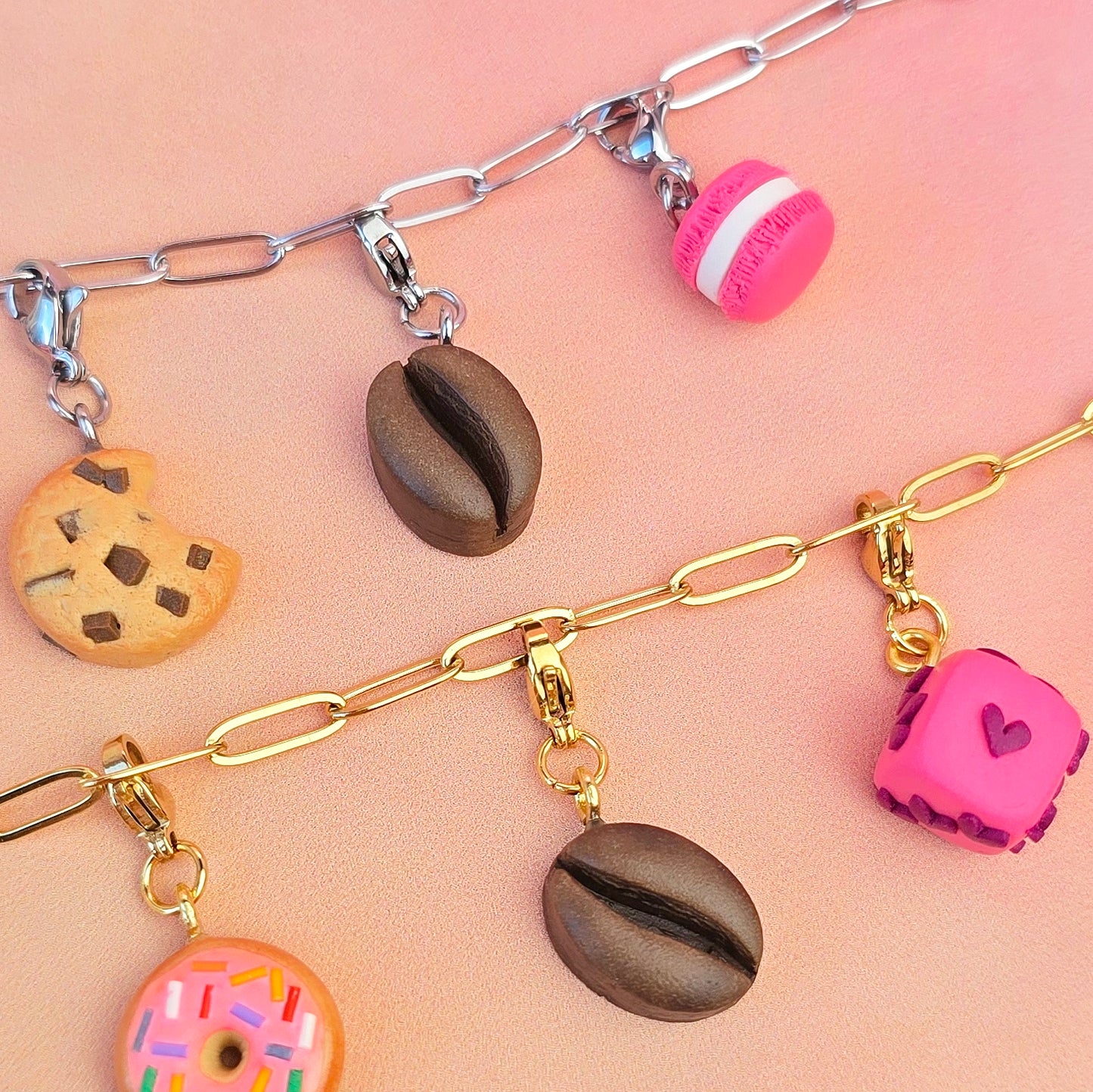 Coffee Bean Necklace Charm (Charm Only)