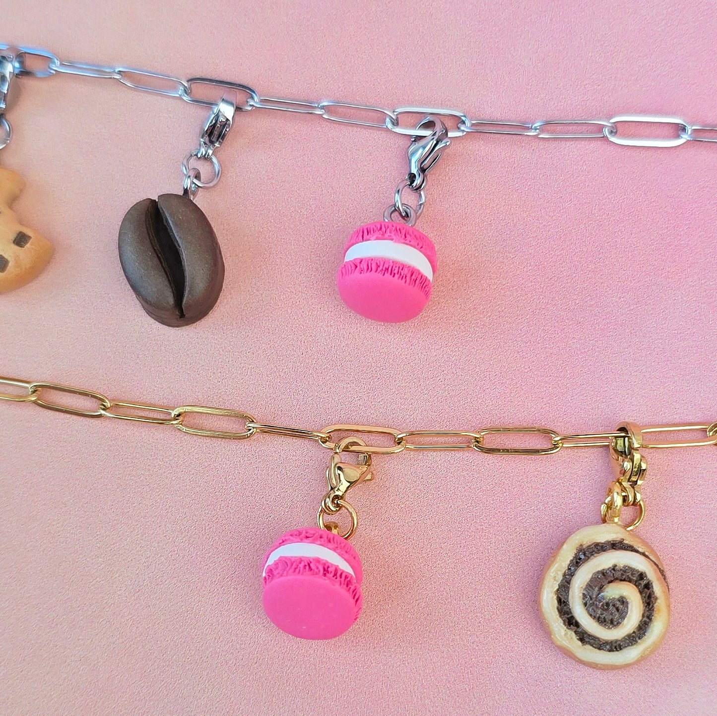 Pink Mini Macaron Necklace Charm (Charm Only)