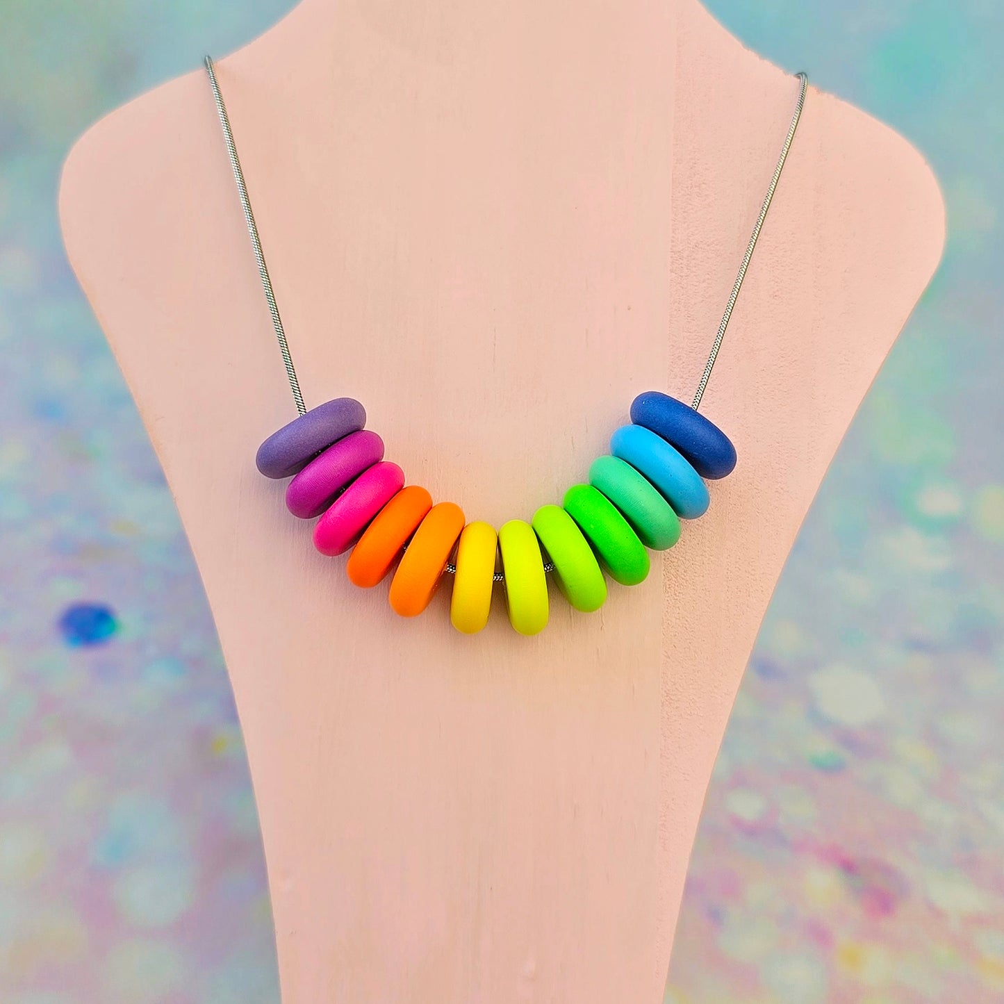 Neon Bouquet Beaded Necklace