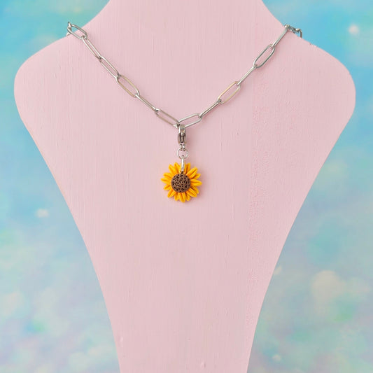 Sunflower Necklace Charm (Charm Only)
