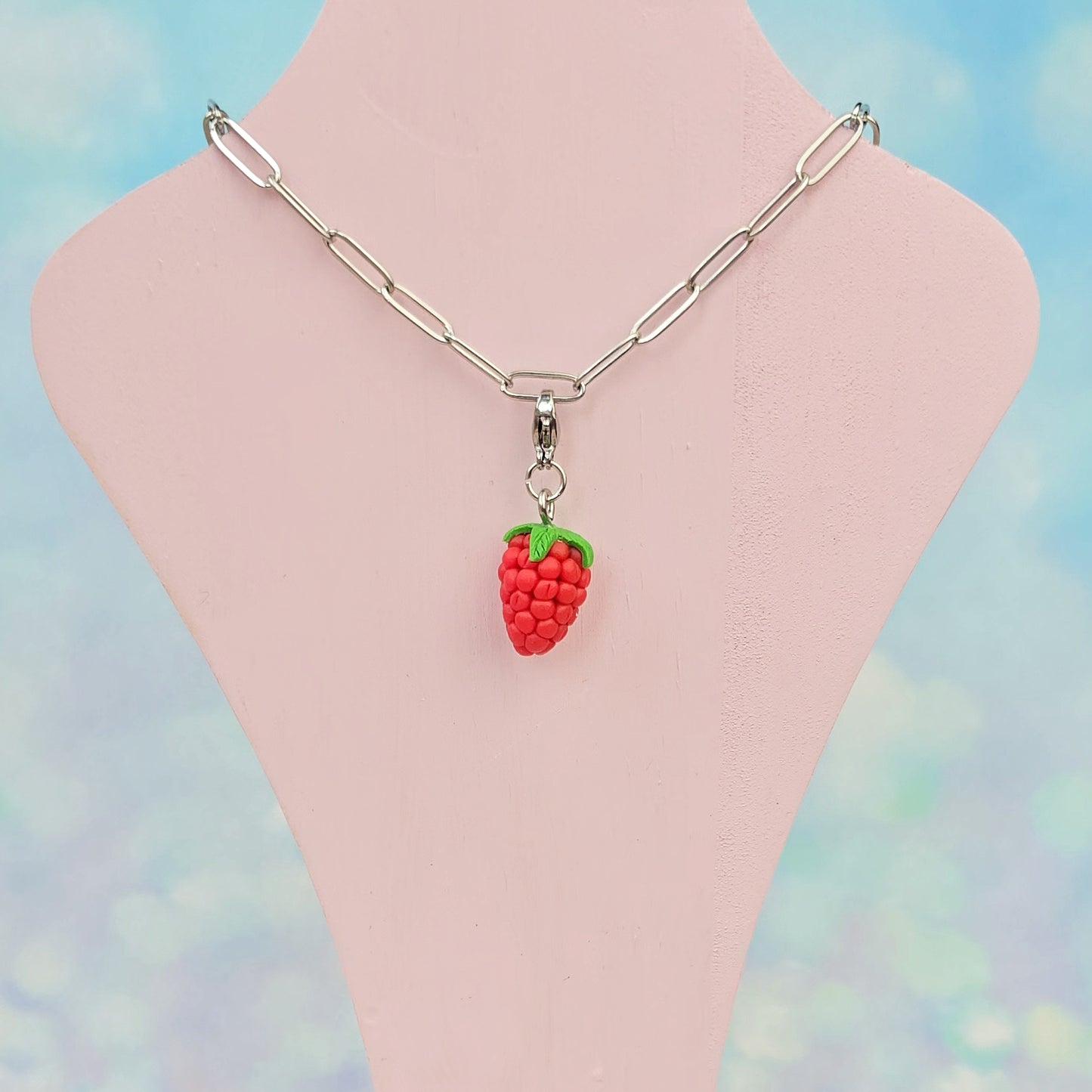 Raspberry Necklace Charm (Charm Only)