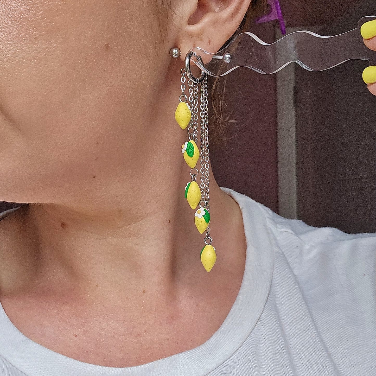 LIMITED EDITION Lemon 5 Drop Dangles
