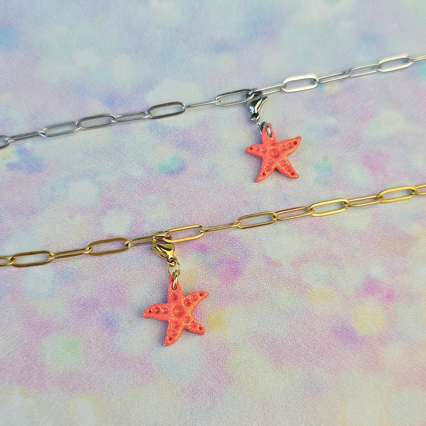 Starfish (Coral) Necklace Charm (Charm Only)