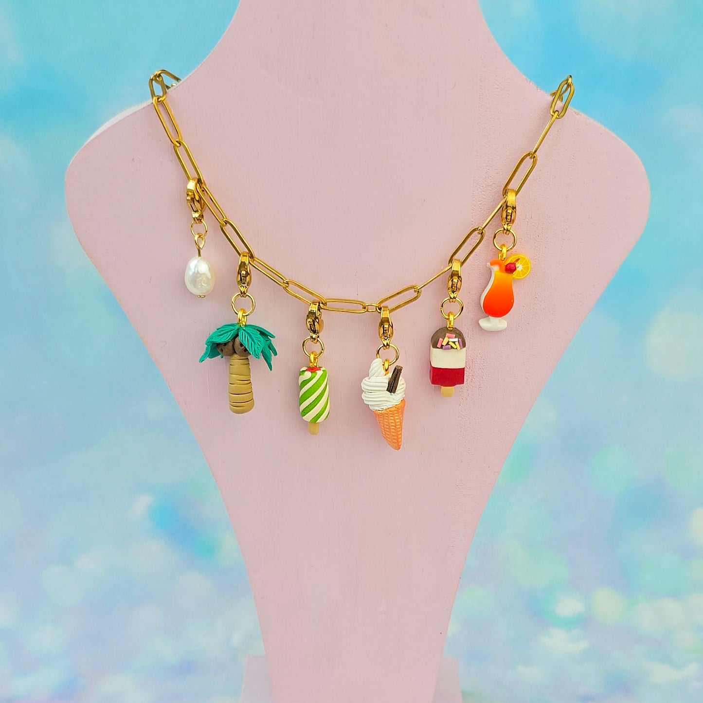 Flake Ice Cream Necklace Charm (Charm Only)