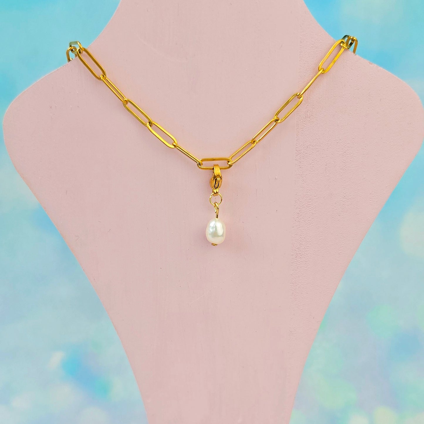 Freshwater Pearl Spacer Necklace Charm (Charm Only)
