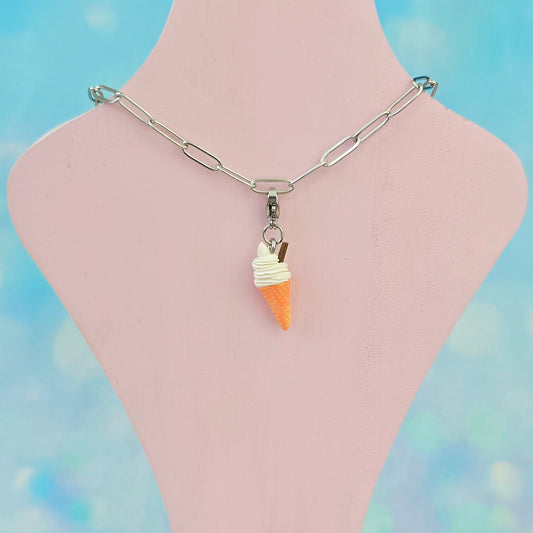 Flake Ice Cream Necklace Charm (Charm Only)