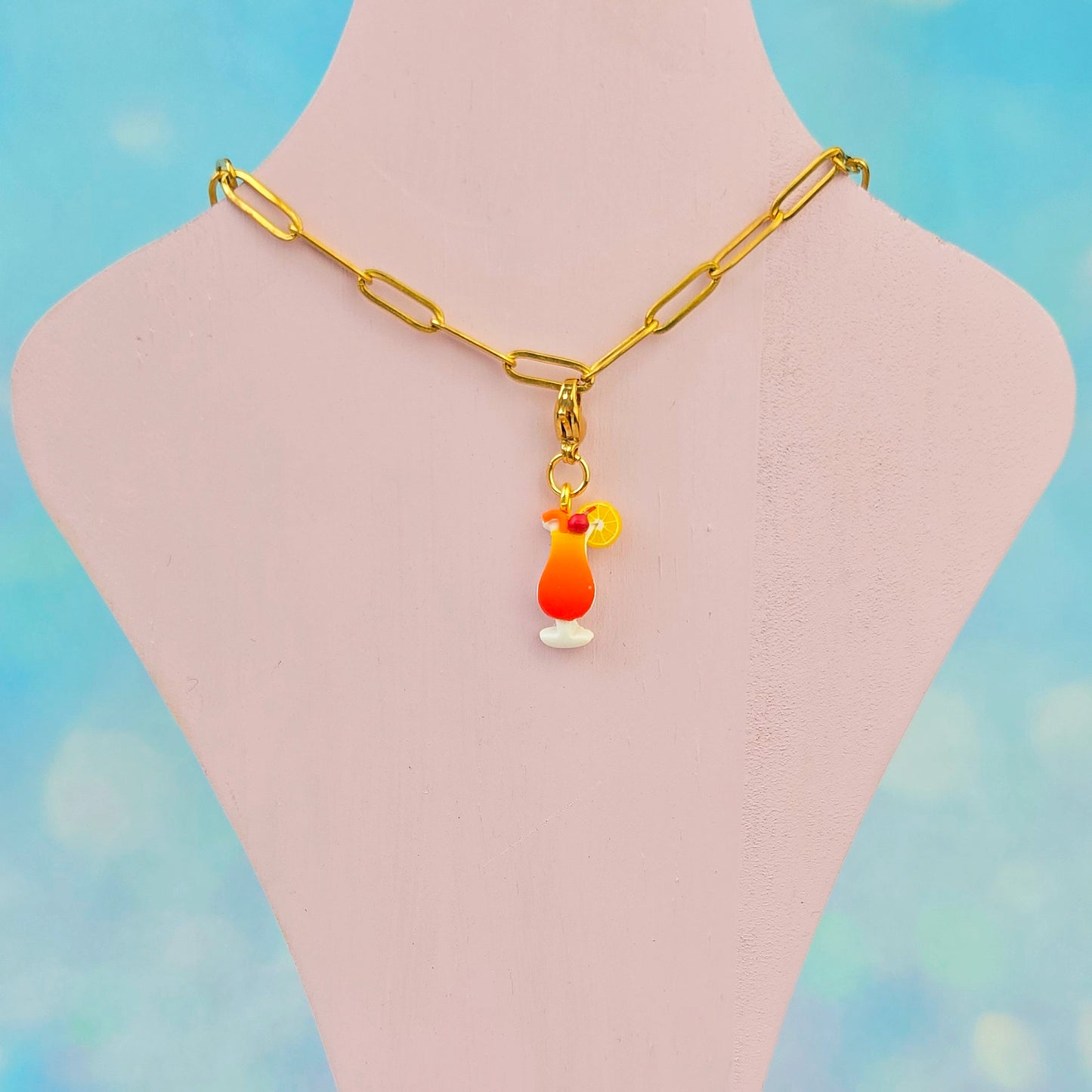 Cocktail Necklace Charm (Charm Only)