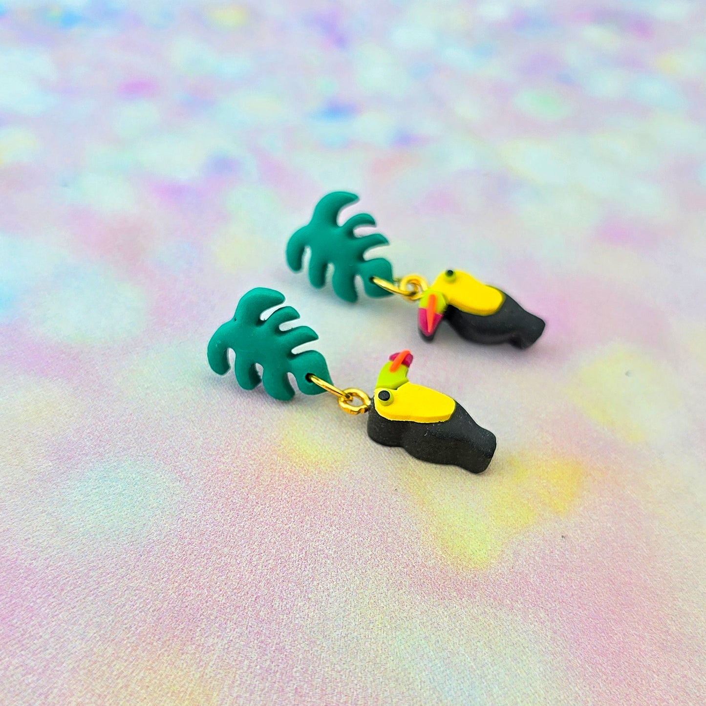Toucan and Monstera Dangles (Copy)