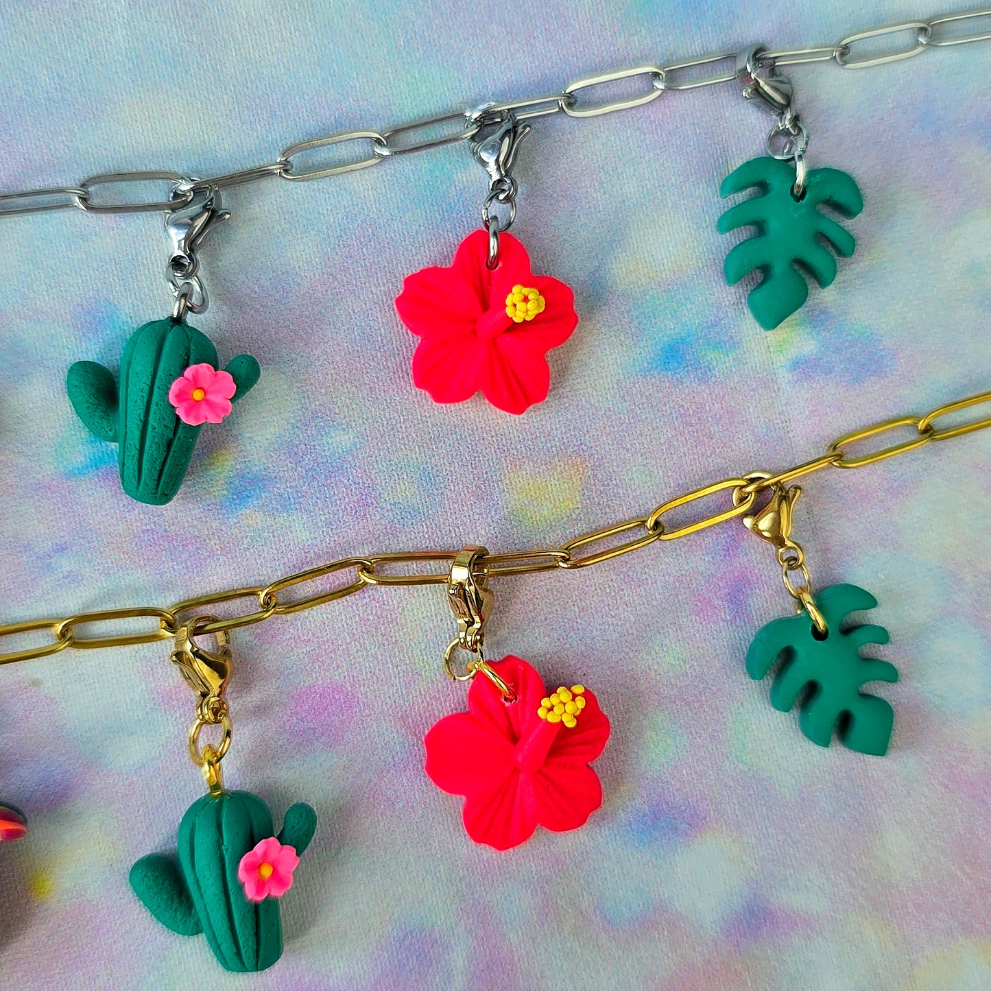 Hibiscus (Hot Pink) Necklace Charm (Charm Only)