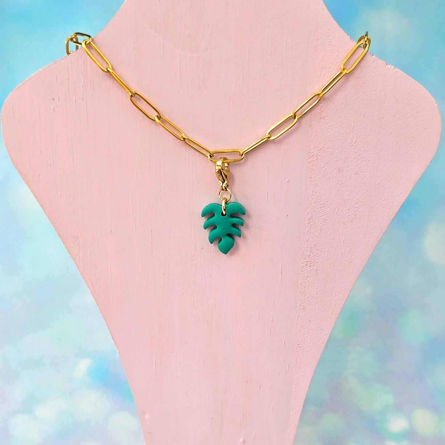 Monstera Necklace Charm (Charm Only)