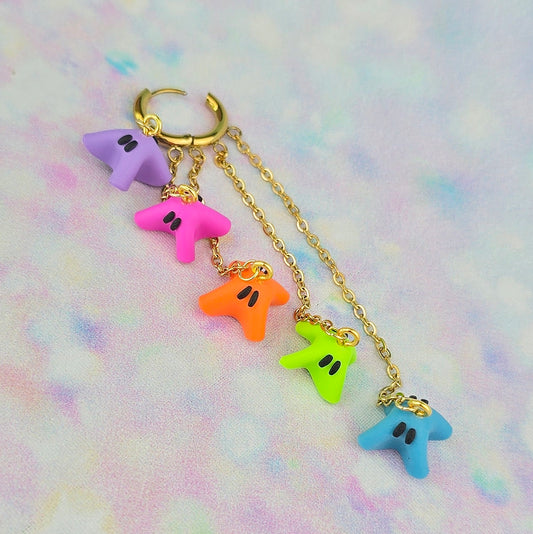 LIMITED EDITION Rainbow Ghost 5 Drop Dangles
