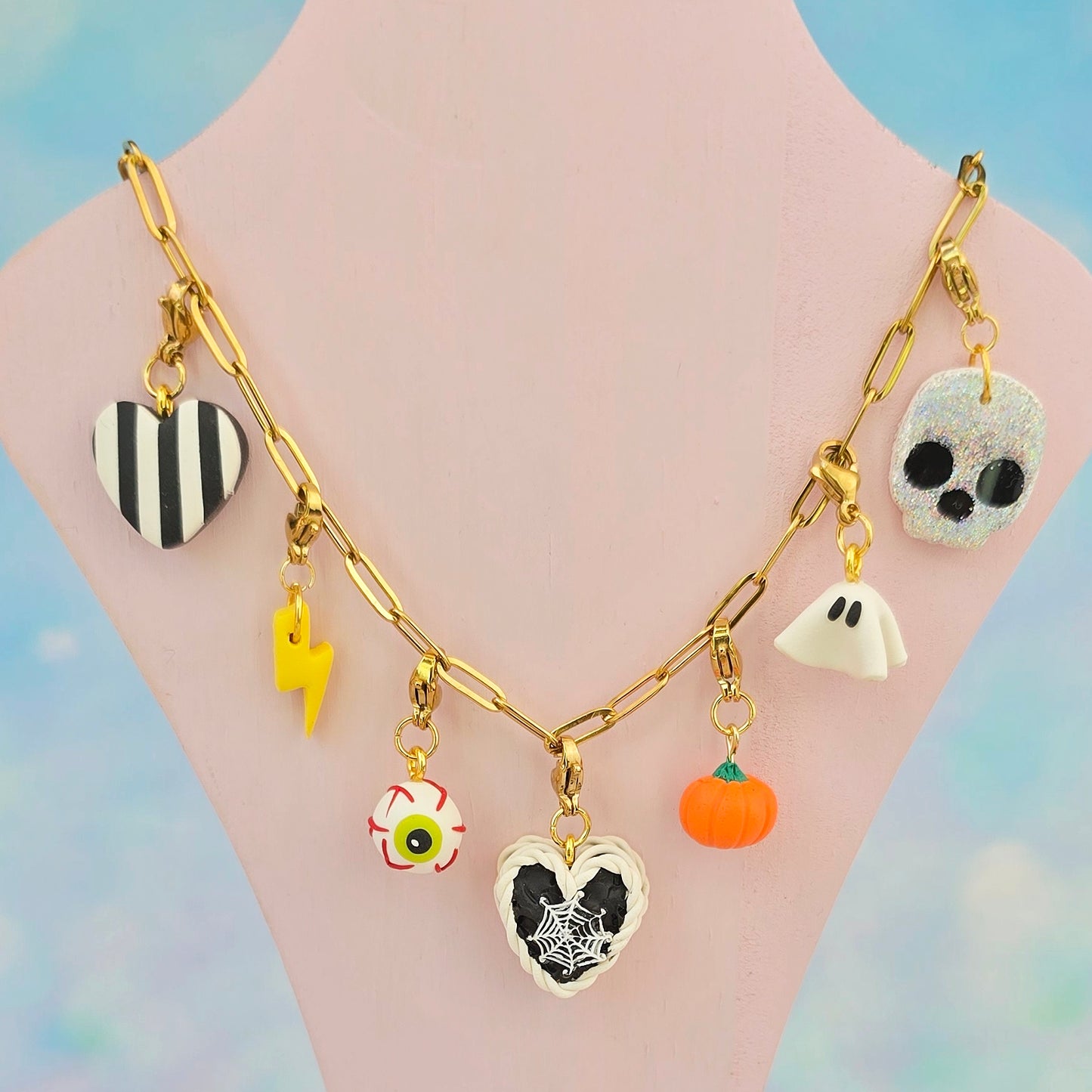 White Eyeball Necklace Charm (Charm Only)