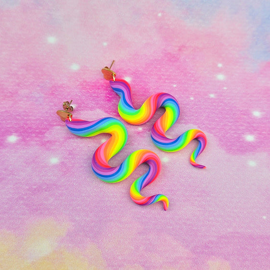 LIMITED EDITION Neon Night's Large Snake Dangles