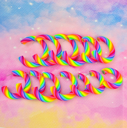 LIMITED EDITION Neon Night's Twisted Hoops