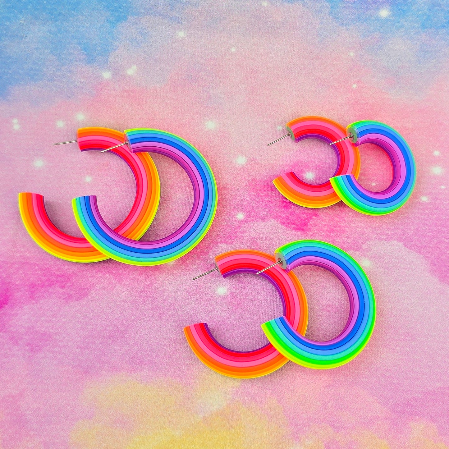 LIMITED EDITION Neon Night's Ombre Hoops