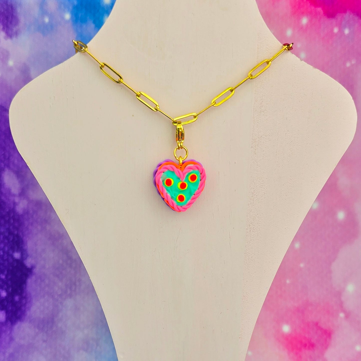 LIMITED EDITION Neon Night's Retro Cake Necklace Charm (Charm Only)