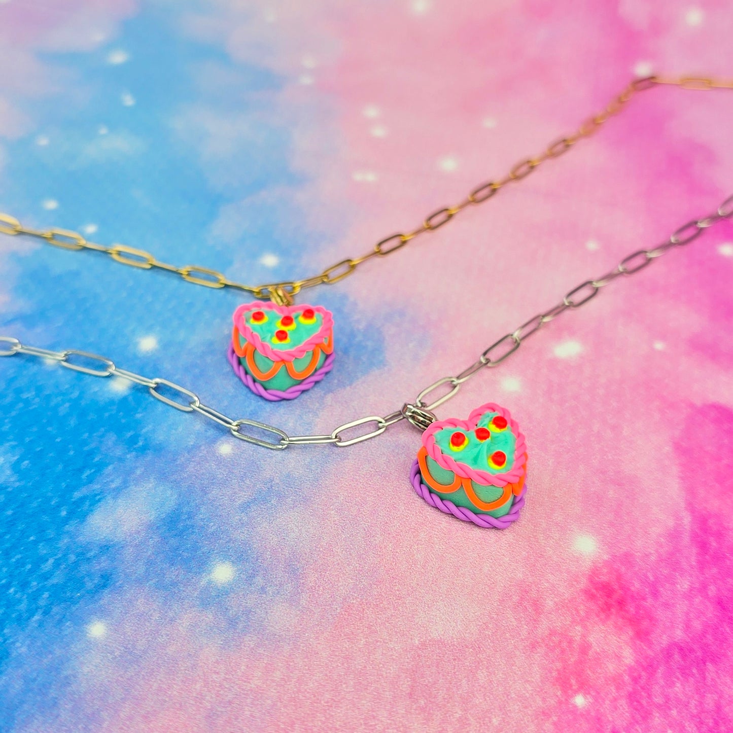 LIMITED EDITION Neon Night's Retro Cake Necklace Charm (Charm Only)