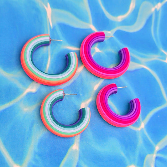 Mermaid Magic Ombre Hoops