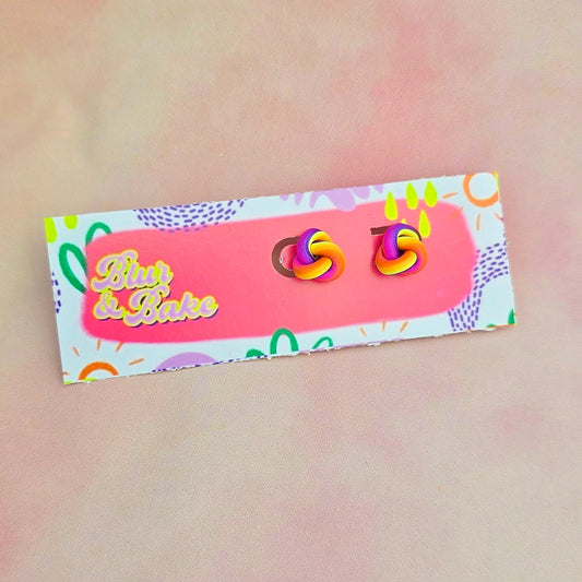 Sunset Mini Knot Studs