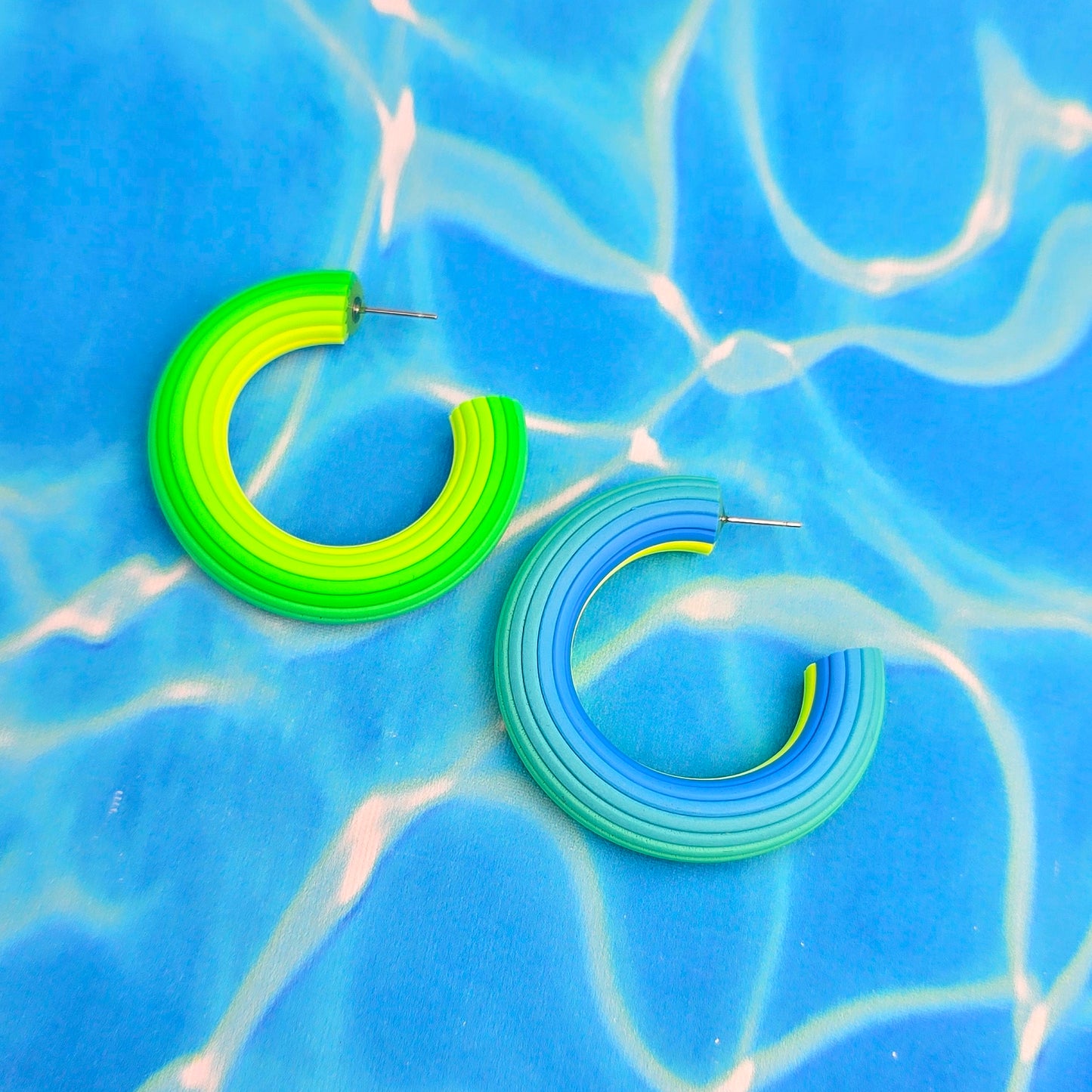 Blue Lagoon Ombre Hoops