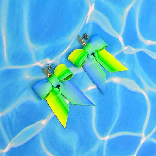 Blue Lagoon Large Bow Dangles