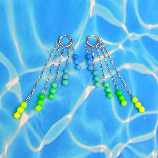 Blue Lagoon 5 Drop Dangles