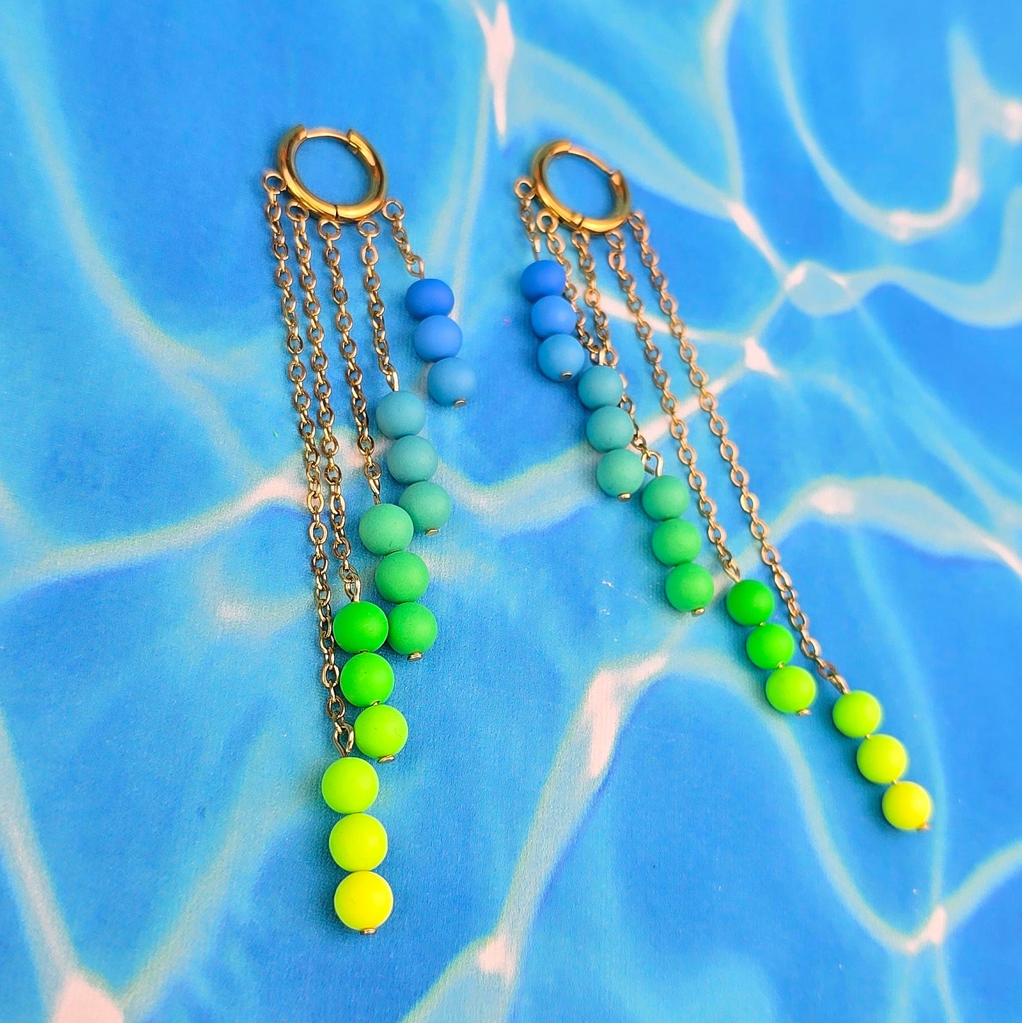 Blue Lagoon 5 Drop Dangles