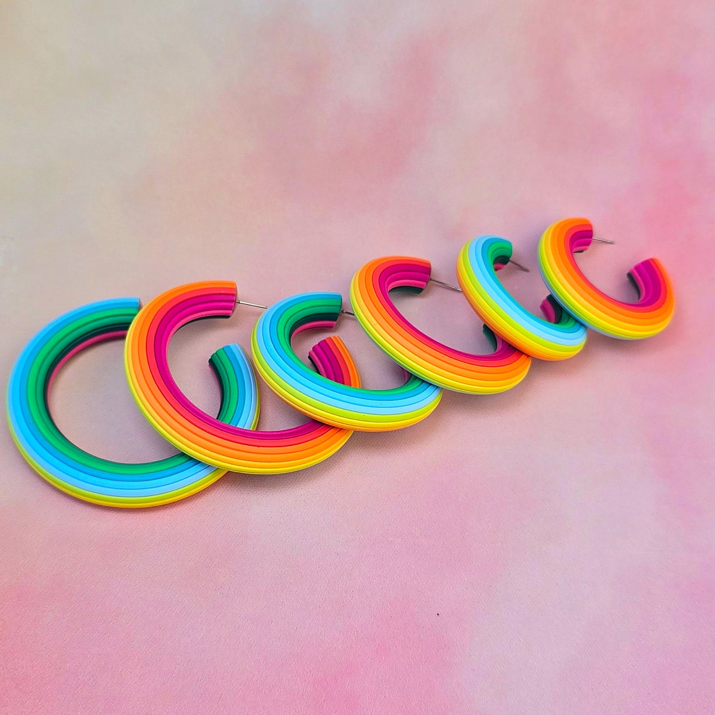 Hawaiian Sunrise Ombre Hoops