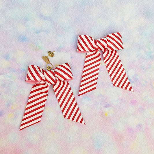 Christmas- Red and White Present Large Bows