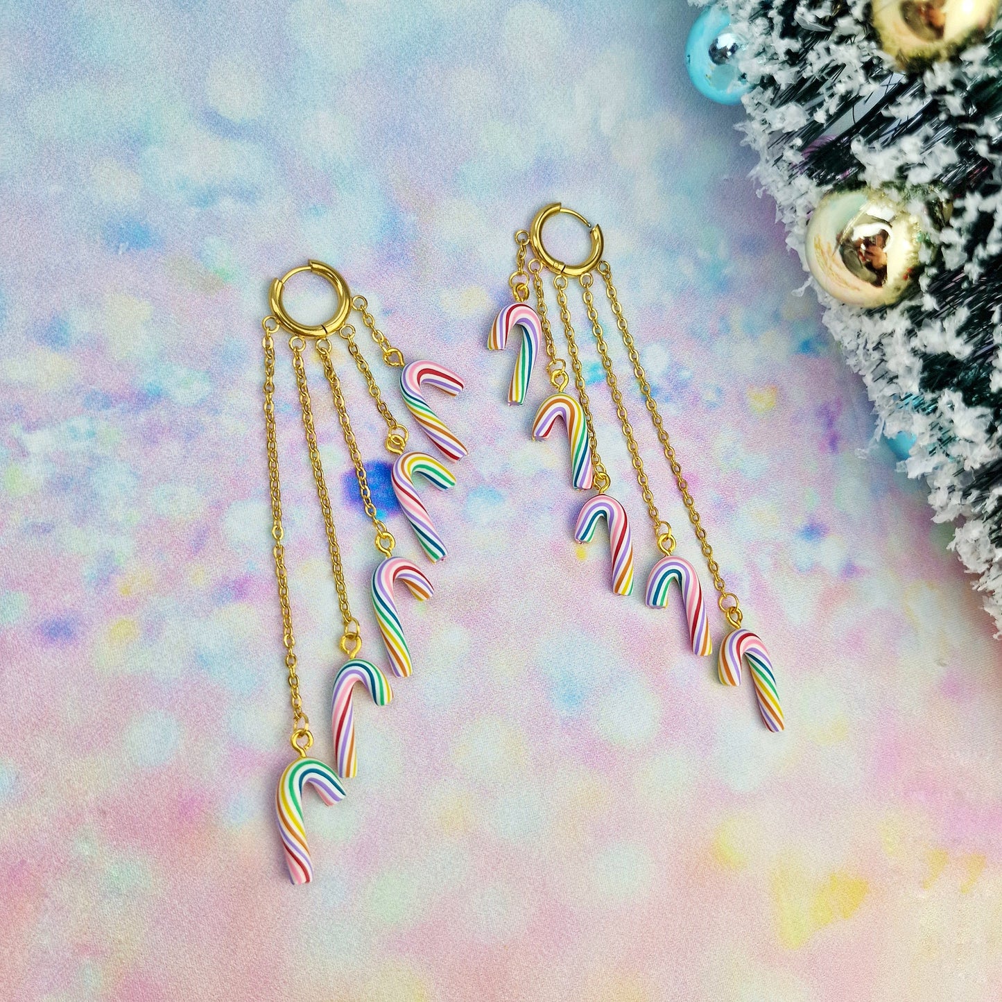 Christmas- Colourful Candy Cane 5 Drops