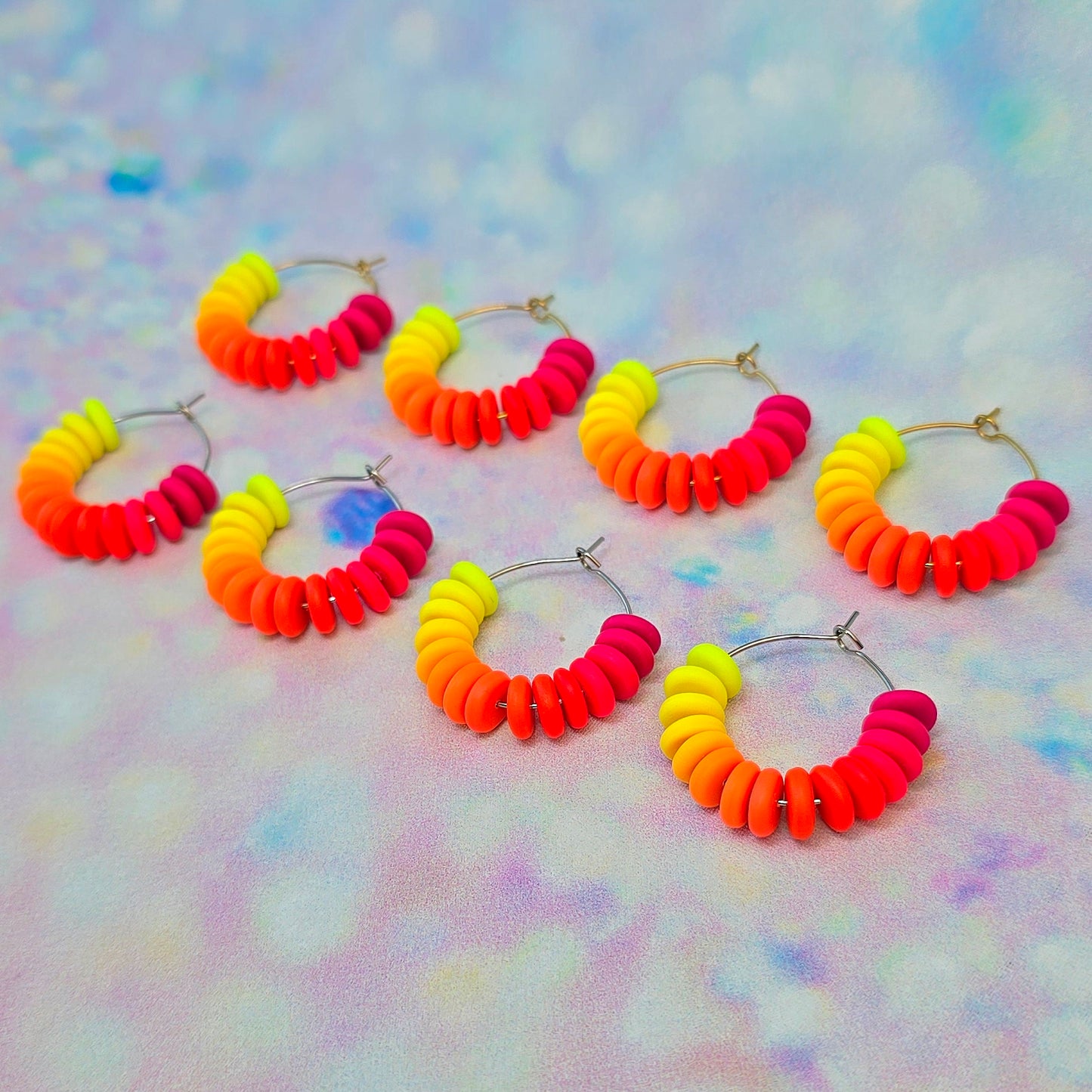 Malibu Glow Mini Beaded Hoops