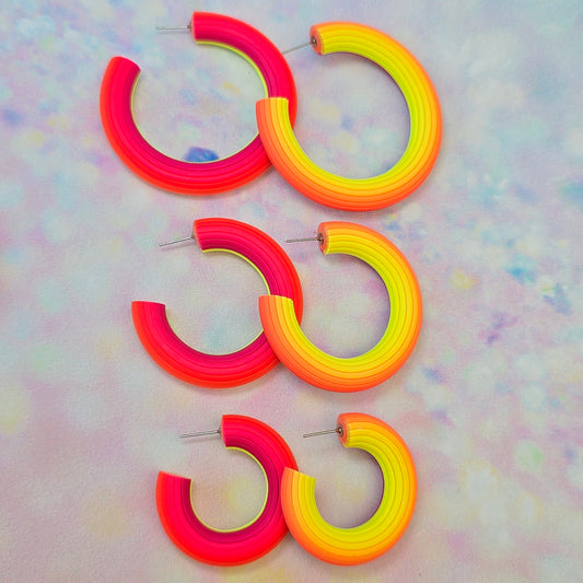 Malibu Glow Ombre Hoops