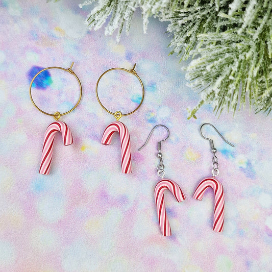 Christmas- Pink and Red Candy Cane Dangles