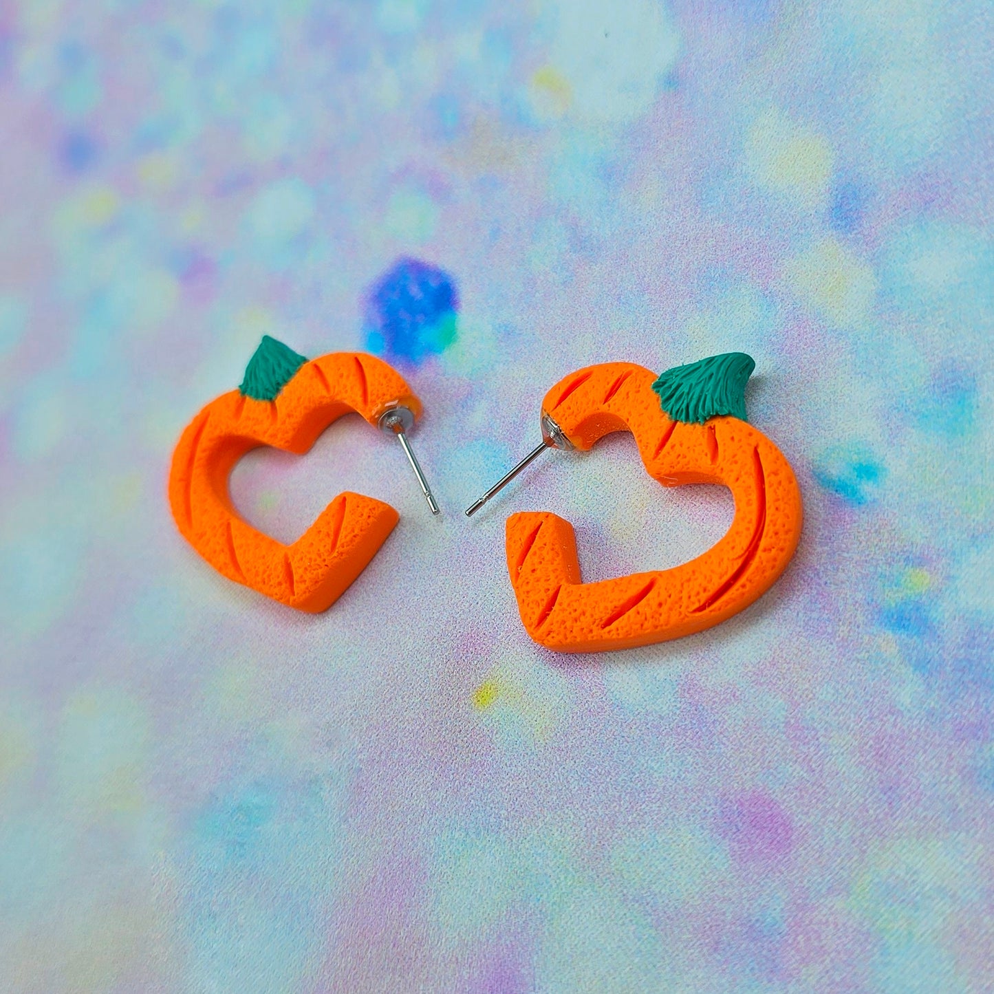 Mini Pumpkin Heart Hoops