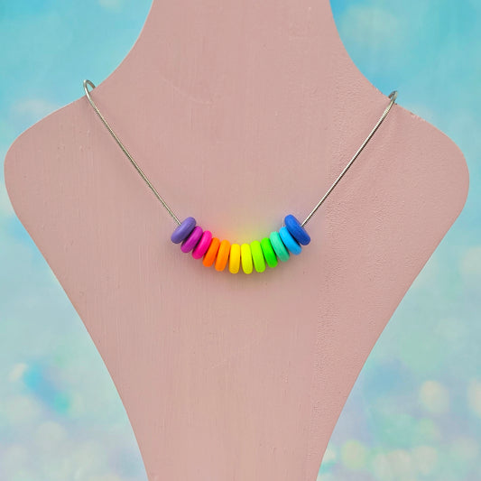 Neon Bouquet Mini Beaded Necklace