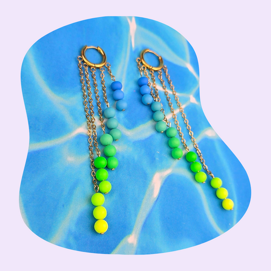 Blue Lagoon 5 Drop Dangles