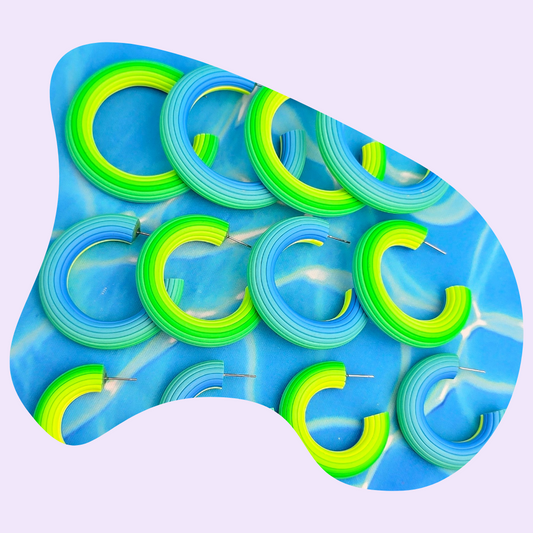 Blue Lagoon Ombre Hoops