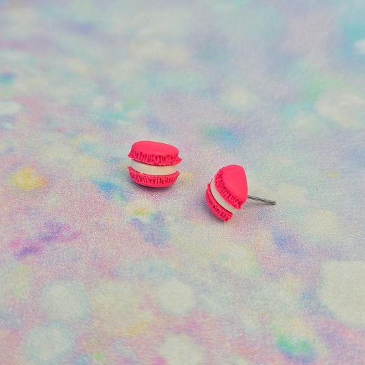 Pink Mini Macaron Studs