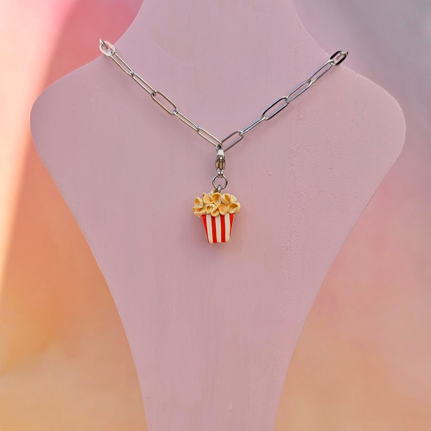 Popcorn Necklace Charm