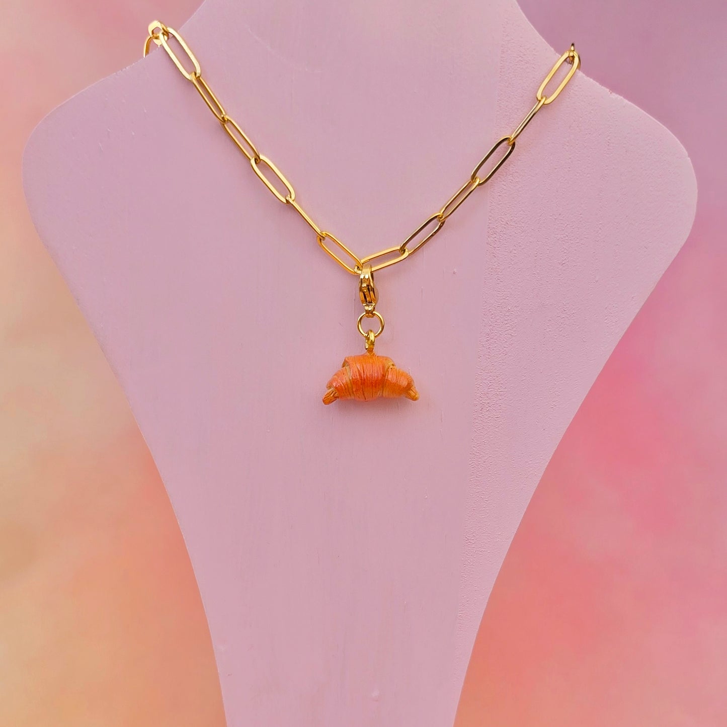 Croissant Necklace Charm