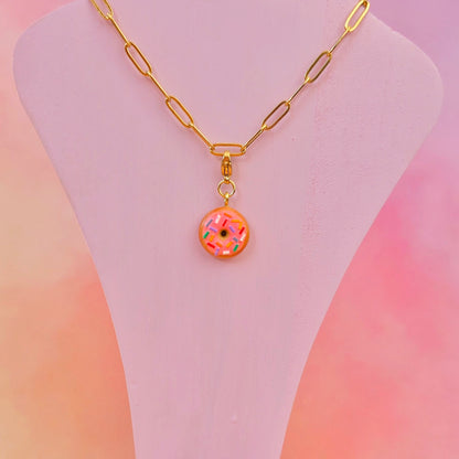 Pink Doughnut Necklace Charm LIMITED EDITION