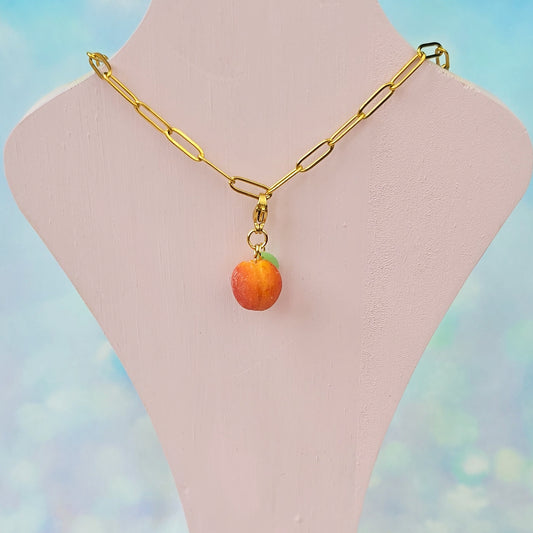 Peach Necklace Charm (Charm Only)
