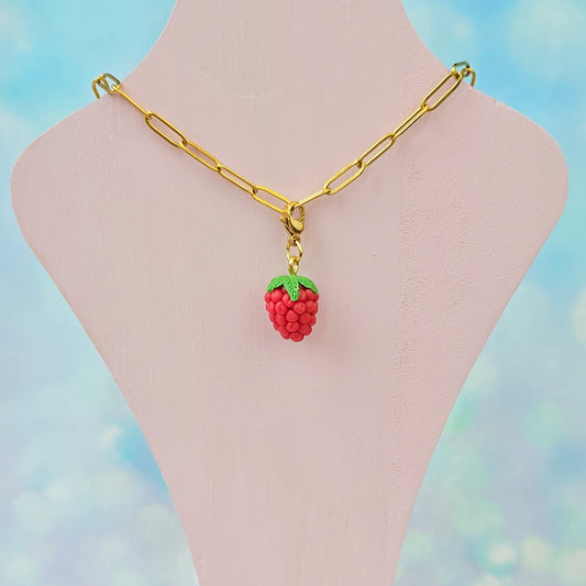 Raspberry Necklace Charm (Charm Only)